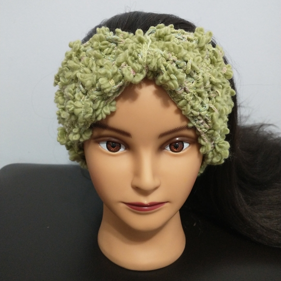 Sold - Novelty Green Headband/Earwarmer - Handmade - Picture 6 of 6